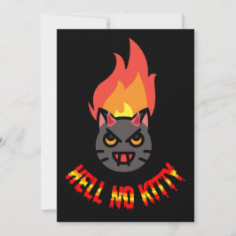 Hell No Kitty Hello Kitty Halloween Horror Design Kaart
