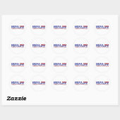 Hell-No-met-Obama-Logo Ronde Sticker (Vel)
