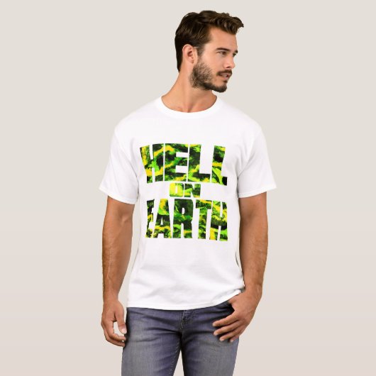 Hell on Earth T ( Toxic green ) Men's T-Shirt (Voorkant volledig)