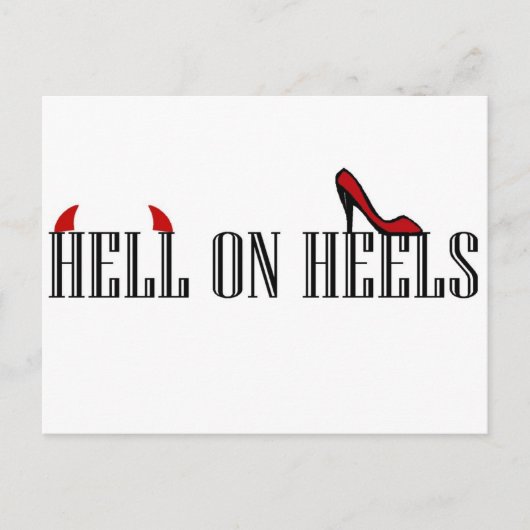 Hell On Heels Briefkaart (Voorkant)