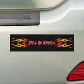 Hell On Wheels Bumpersticker (Op auto)
