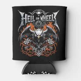 Hell on Wheels Racing Motorsport geruite vlag Blikjeskoeler