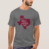 Hell or High Water #Texas Strong T-shirt Maroon (Voorkant)