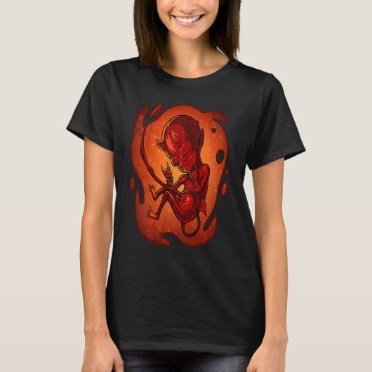 Hell Spawn Pregnancy Expecting Mom T-shirt (Voorkant)