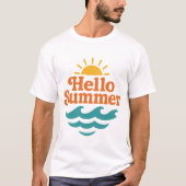 Hell Summer Retro T-shirt –  Beach Vibes Te (Voorkant)