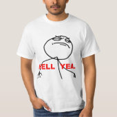 Hell Yea Rage Face Meme T-shirt (Voorkant)