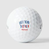 Hell Yeah Merica Monogram Golfbal -Callaway Cadeau Golfballen (Voorkant)