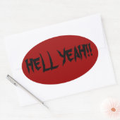 HELL YEAH OVALE STICKER (Envelop)