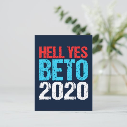 Hell Yes Beto 2020 Briefkaart (Staand voorkant)