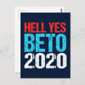 Hell Yes Beto 2020 Briefkaart (Voorkant / Achterkant)