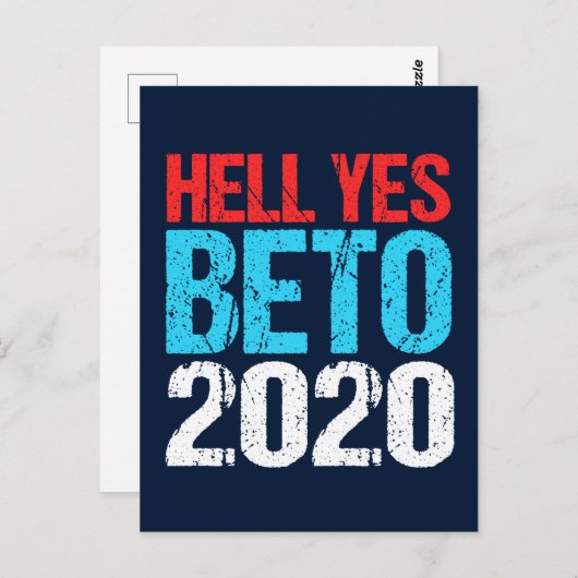 Hell Yes Beto 2020 Briefkaart (Voorkant / Achterkant)