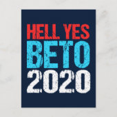 Hell Yes Beto 2020 Briefkaart (Voorkant)