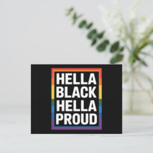 Hella Black Hella Trots Afro-Amerikaanse HBT Pride Briefkaart
