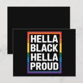 Hella Black Hella Trotse Afro-Amerikaanse Gay Prid Briefkaart (Voorkant / Achterkant)
