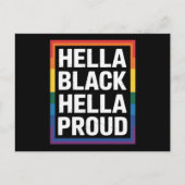 Hella Black Hella Trotse Afro-Amerikaanse Gay Prid Briefkaart (Voorkant)