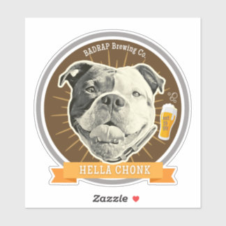Hella Chonk Bierlabel Sticker Love