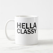 HELLA CLASSY Funny Rude All Petten T-Shirt Koffiemok (Links)