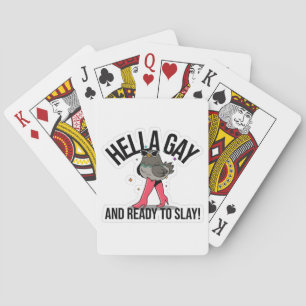 Hella Gay en klaar om grappige LGBTQ te doden Pokerkaarten