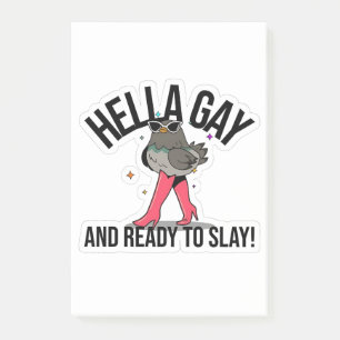Hella Gay en klaar om grappige LGBTQ te doden Post-it® Notes
