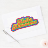 Hella Geweldige Fun Slogan Design Rechthoekige Sticker (Envelop)