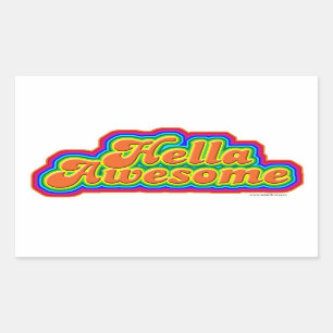 Hella Geweldige Fun Slogan Design Rechthoekige Sticker