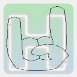 Hella Knop Vierkante Sticker