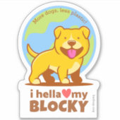 Hella Minder-Plastieken Sticker voor Waterflessen (Voorkant)