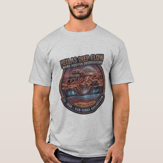 Hellas Deep-Flow Mars Aquifer Observatory T-shirt (Voorkant)