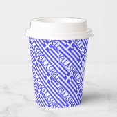 Hellas en Griekse vlag betegeld blauw Personalisat Papieren Bekers (Rechts)