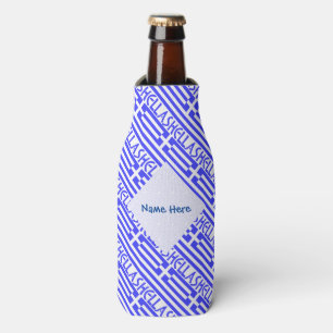 Hellas en Griekse Vlag Getegeld Blauw Personalisat Flesjeskoeler