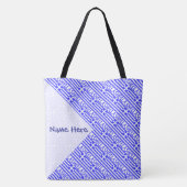 Hellas Greek Flag Tiled Blue Personalized Tote Bag (Achterkant)