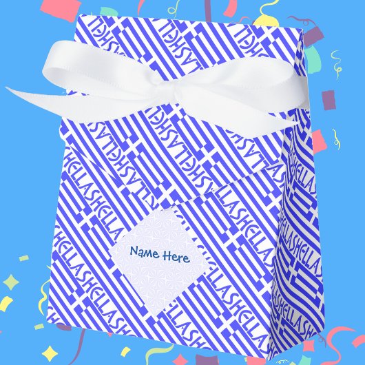 Hellas Griekse vlag betegelde blauwe personalisati Bedankdoosjes