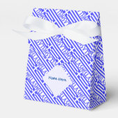 Hellas Griekse vlag betegelde blauwe personalisati Bedankdoosjes (Voorkant Zijde)