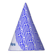 Hellas Griekse vlag betegelde blauwe personalisati Feesthoedjes (Rechts)