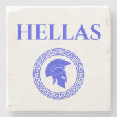 Hellas Spartaan  Stenen Onderzetter (Voorkant)