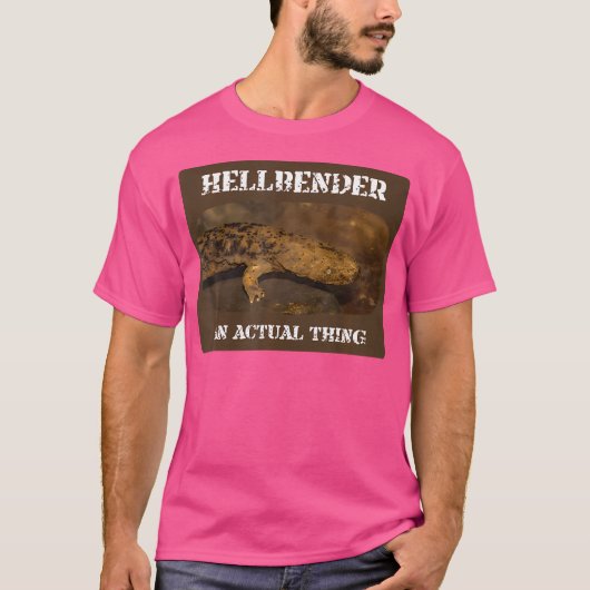 Hellbender Funny Giant Salamander Foute Dierennaam T-shirt (Voorkant)