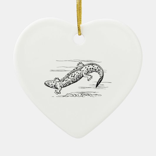 Hellbender Keramisch Ornament (Voorkant)