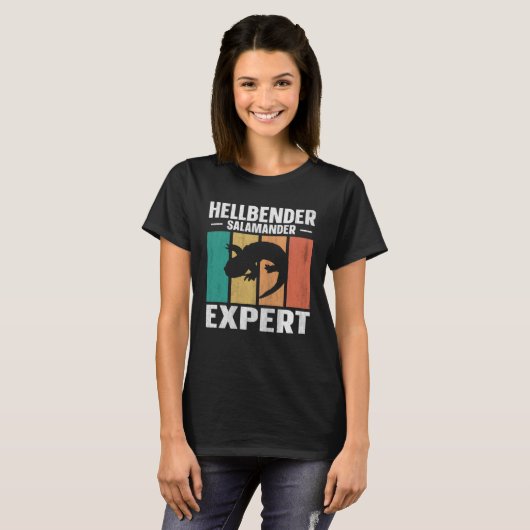Hellbender Salamander Expert Amphibian T-shirt (Voorkant volledig)