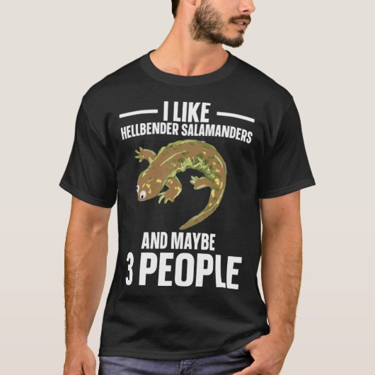 Hellbender Salamander Grappige Amphibian Biologist T-shirt (Voorkant)