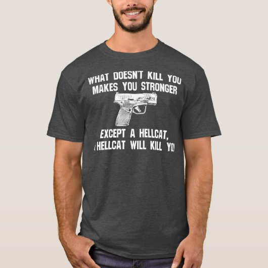 Hellcat Accessories 9mm Pistol Caliber Holster T-shirt (Voorkant)