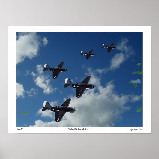 Helldiver Flight Saipan 1944 Poster (Voorkant)