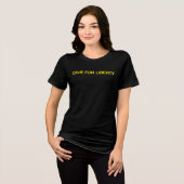 Helldivers 2 Duik voor Vrijheid met Cape-logo Tri-Blend Shirt (Voorkant volledig)