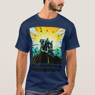 Helldivers 2 Kleurrijke Sony PlayStation Videospel T-shirt
