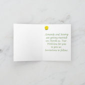 Helle Geel Roos Save the date Notitiekaarten (Binnen)