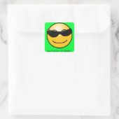 Helle Toekomst Grappige Zon met Zonnebril Sticker (Tas)