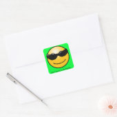 Helle Toekomst Grappige Zon met Zonnebril Sticker (Envelop)