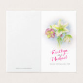 Hellebore art bruiloft details gastschema kaart (Buitenkant ongevouwen)