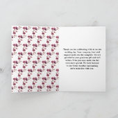 Hellebore Bloemen Burgundy Trouw Dank Je Bedankkaart (Binnen)