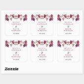 Hellebore Bloemen Burgundy Trouw Dank Je Vierkante Sticker (Vel)