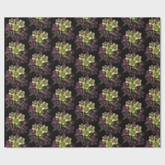 Hellebore Bloesems Botanisch Cadeaupapier (Vlak)